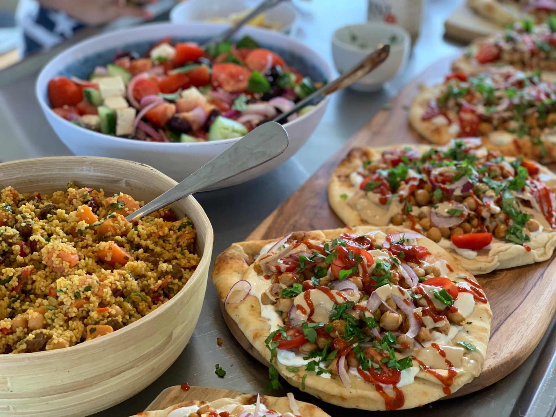 a bowl of food on a table