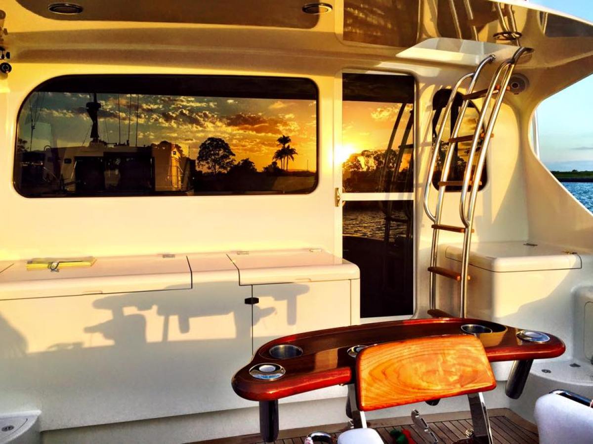 a stove top oven sitting inside of a car